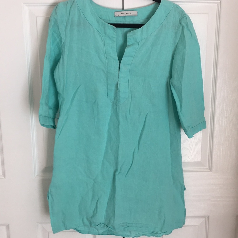 Zara Large Blue Top